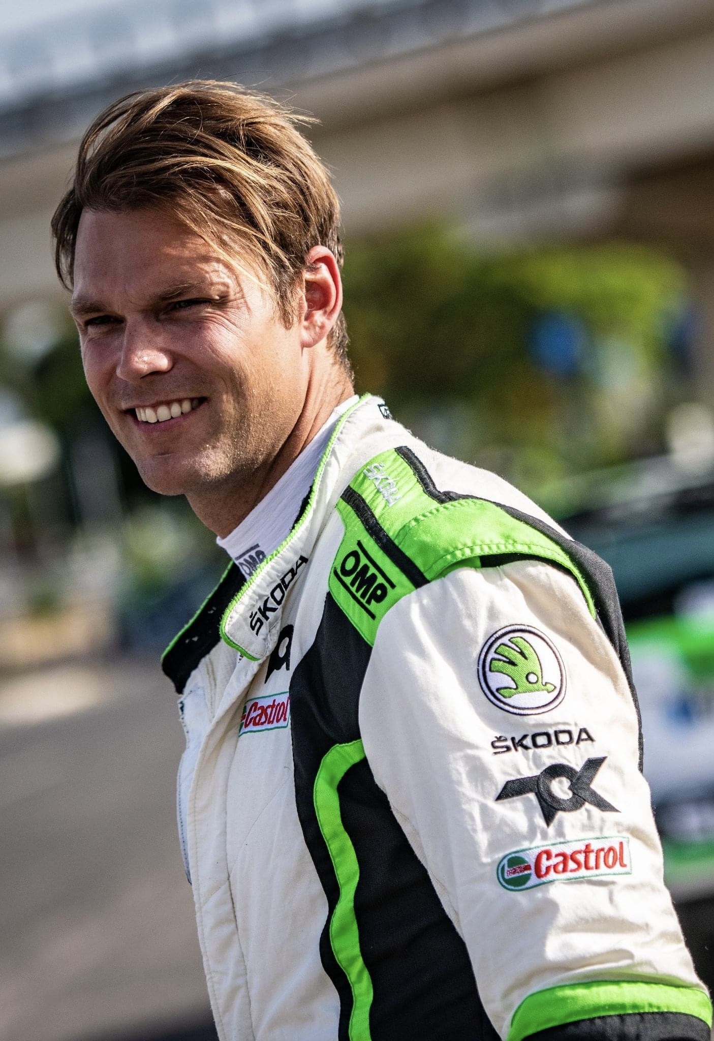 Andreas Mikkelsen in Škoda Motorsport racewear